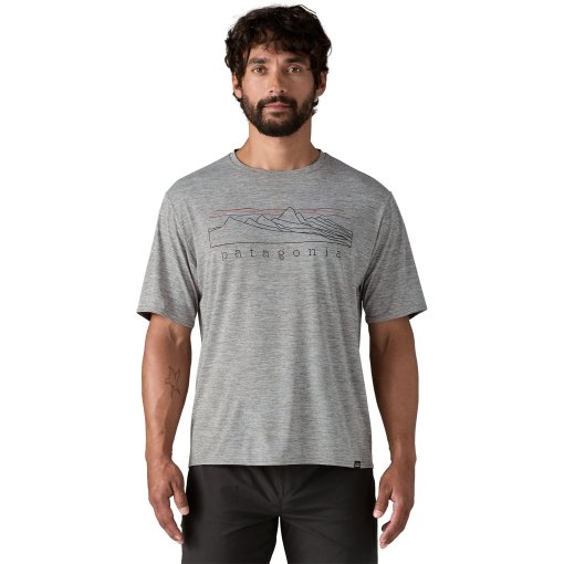 Produktbild von Patagonia Capilene Cool Daily Graphic T-Shirt Herren - Stratapeaks: Feather Grey