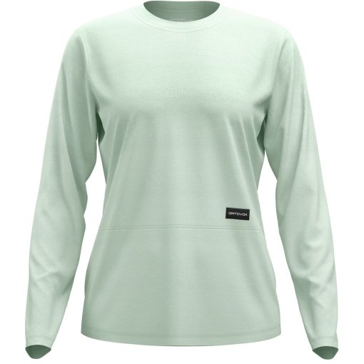 Picture of Ortovox 185 Merino Patch Long Sleeve Shirt Women - green acid