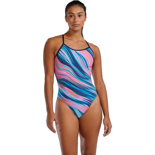 Foto de TYR Traje de Baño Mujer - Riptidal Durafast Elite® Trinityfit - rosa/colorido