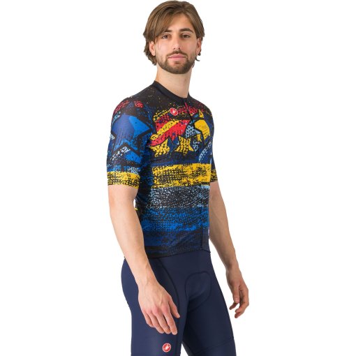 Foto de Castelli Maillot de Manga Corta Hombre - Merlier Rocket - belgian blue/yellow-red 424