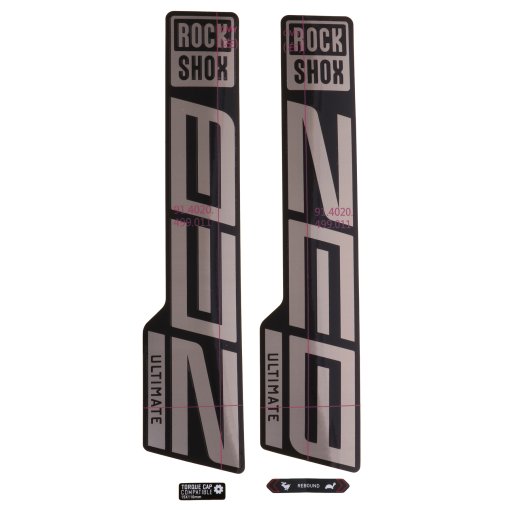 Immagine prodotto da RockShox Decal Kit per 27.5/29&quot; ZEB Ultimate - gloss polar foil per high gloss black (2021)