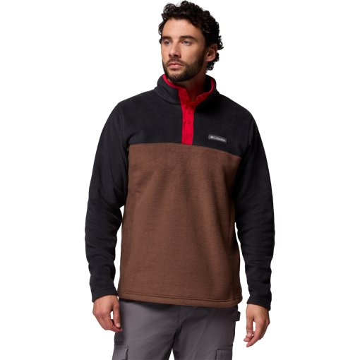 Immagine prodotto da Columbia Pullover in Pile Uomo - Steens Mountain Half Snap II - Tobacco/Black/Mountain Red