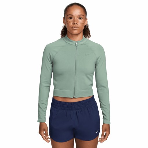 Productfoto van Nike Dri-FIT Seamless Midlayer met doorlopende rits voor dames - steam IO4466-006
