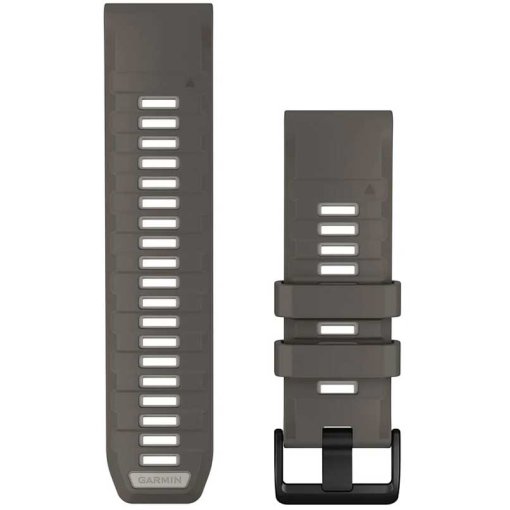 Produktbild von Garmin QuickFit Uhrenarmbänder (26 mm) – Silikon - Kieselgrau/Silbergrau