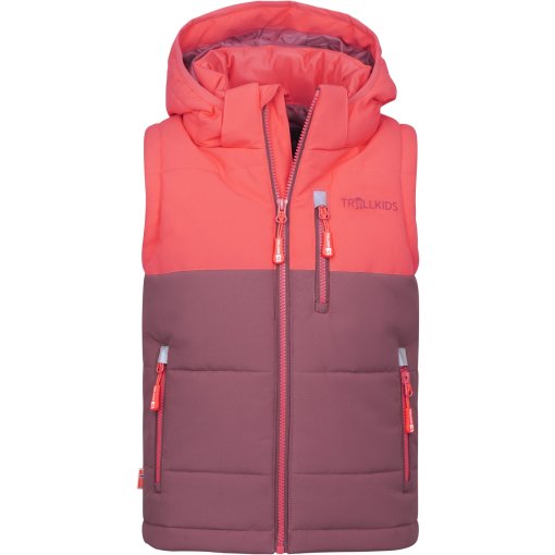 Picture of Trollkids Narvik XT Vest Kids - Pink Salmon/Frozen Berry