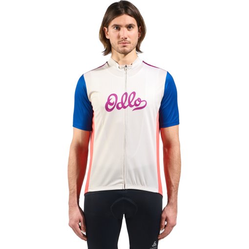 Photo produit de Odlo Maillot Cyclisme Homme - Essentials Vintage - silver cloud