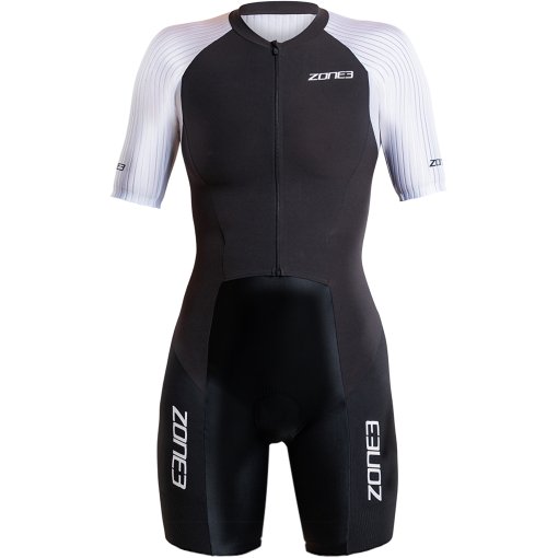 Foto de Zone3 Tritraje de Manga Corta Mujer - Lava Long Distance - negro/blanco/verde