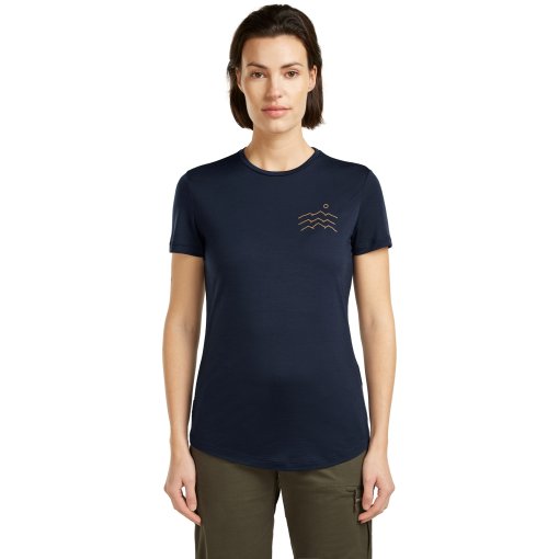 Photo produit de Icebreaker Merino 125 Cool-Lite™ Sphere Across the Peaks T-shirt femme - Midnight Navy