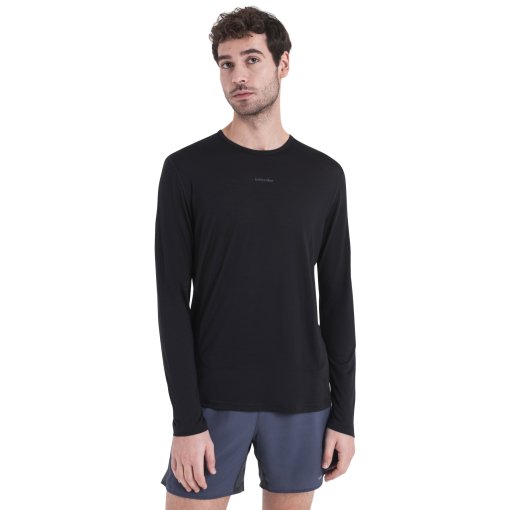 Produktbild von Icebreaker Merino 125 ZoneKnit™ Energy Wind Langarmshirt Herren - Schwarz
