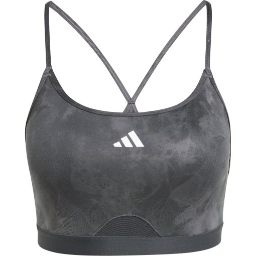 Produktbild von adidas Aeroreact Train Essentials Sport-BH mit leichter Unterstützung Damen - Körbchengröße C-D - grey five/carbon IN4304