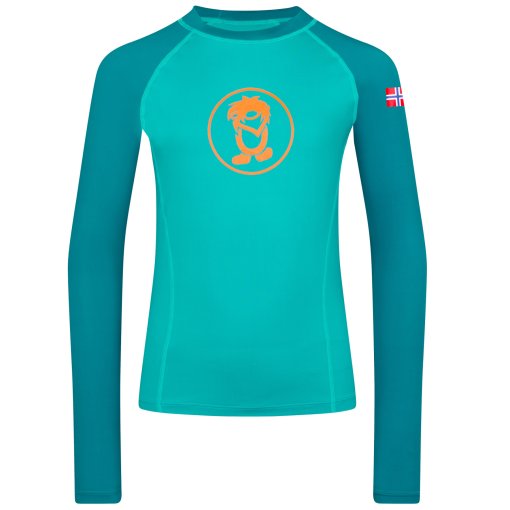 Foto de Trollkids Camiseta Protección Solar Manga Larga Niño - Kvalvika - Sea Green/Lagoon Green