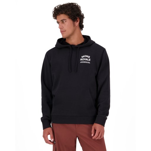 Produktbild von Mons Royale Inversion Merino Kapuzenpullover Herren - black