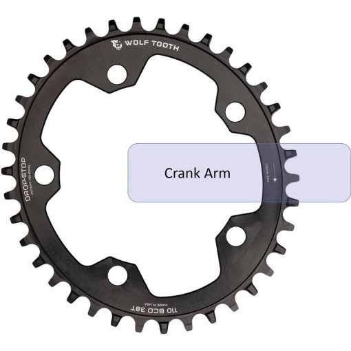 Wolf Tooth Elliptical Single Road/Cyclocross Flattop Chainring