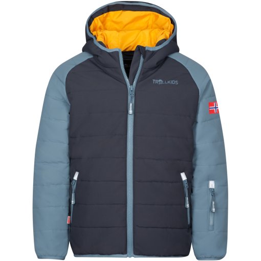 Foto de Trollkids Chaqueta Esquí Niño - Hafjell PRO - Black/Steel Blue/Mango