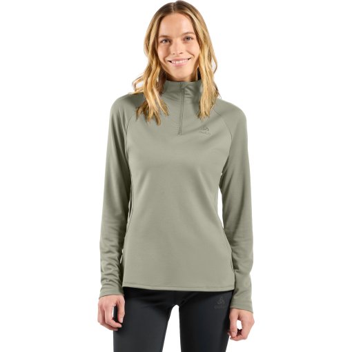 Foto de Odlo Segunda Capa 1/2 Zip Running Mujer - Essentials Ceramiwarm - shadow