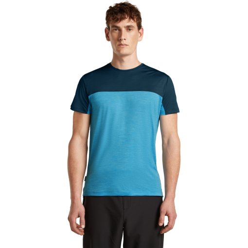 Produktbild von Icebreaker Merino 125 Cool-Lite™ T-Shirt Colour Block Herren - Arctic/Atlantis