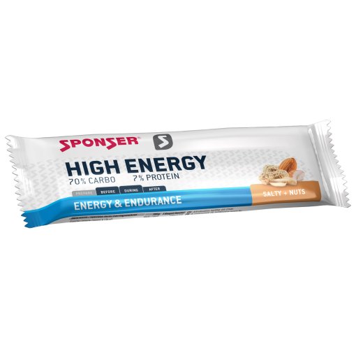 Foto de SPONSER Barrita de Cereales con Carbohidratos - High Energy Bar Salty+Nuts - 45g