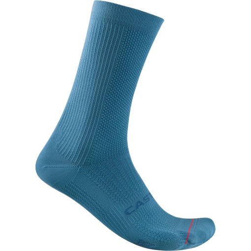 Photo produit de Castelli Chaussettes 18 - Espresso - metallic blue 451