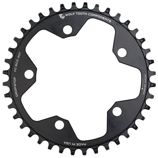 Wolf Tooth Aero Chainring for Shimano GRX | 110 BCD Asymmetric | 4