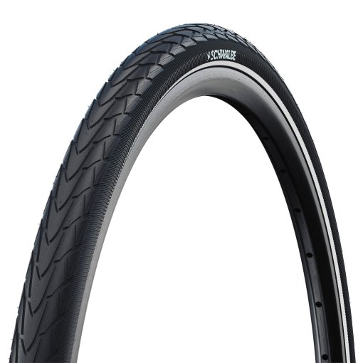 Produktbild von Schwalbe Marathon Racer Drahtreifen - Addix Green | RaceGuard | E-25 - 20x1.50&quot; | Black Reflex