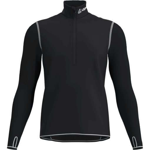 Photo produit de Löffler Maillot de Corps Manches Longues Homme - Windstopper® Halfzip Transtex® Light - noir/blanc 991