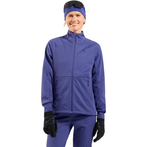Photo produit de Odlo Veste de Ski de Fond Femme - Essentials Warm - skipper blue