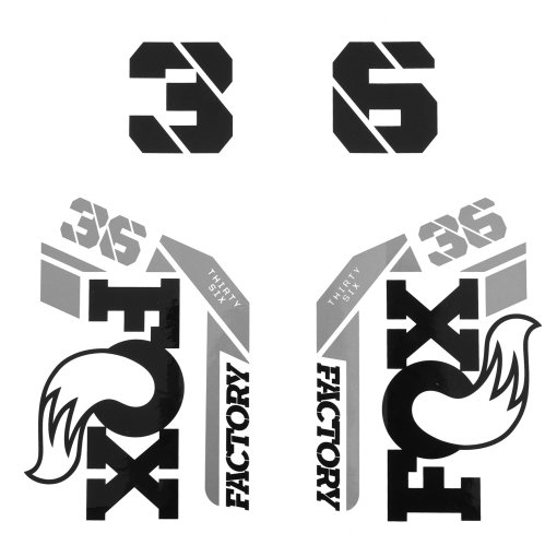 Photo produit de FOX Kit de Décalcomanie pour Fourche à Suspension 36 (2025) - 803-04-077 | Factory | Shiny Orange | Black Logo