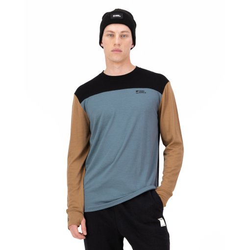 Kuva tuotteesta Mons Royale Yotei Merino Long Sleeve Men - goblin blue / toffee / black