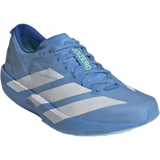 Productfoto van adidas Adizero Adios 9 Hardloopschoenen Dames - blue burst/cloud white/lime burst JQ0767