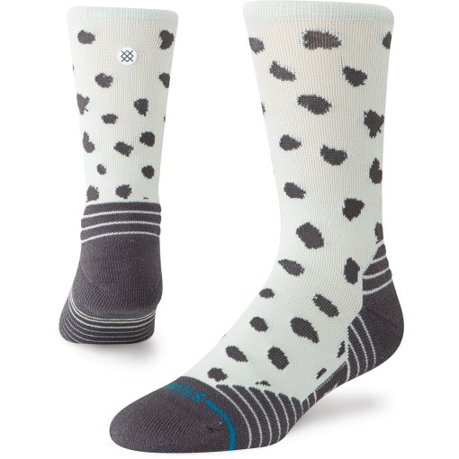 Image of Stance Leopard Mid Crew Socks Women - ltblue