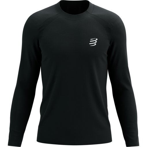 Picture of Compressport Performance Running Longsleeve Shirt Men - black/reflective white