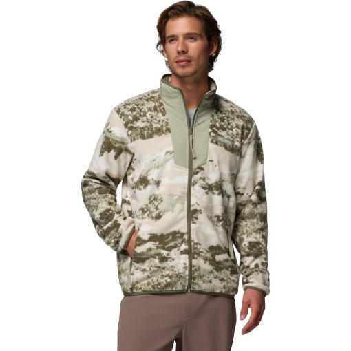 Photo produit de Columbia Veste Polaire Homme - Sequoia Grove Printed Full Zip - Safari/Fieldaze