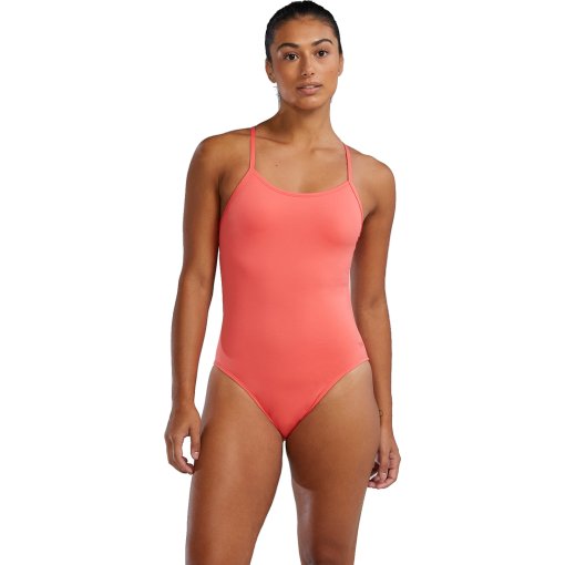 Foto de TYR Traje de Baño Mujer - Solid Durafast Elite® Cutoutfit - coral