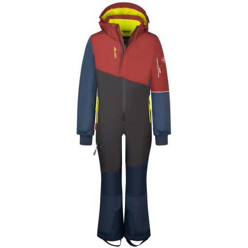 Foto de Trollkids Mono de Esquí Niño - Hallingdal - Carmin Red/Negro/Mystic Blue