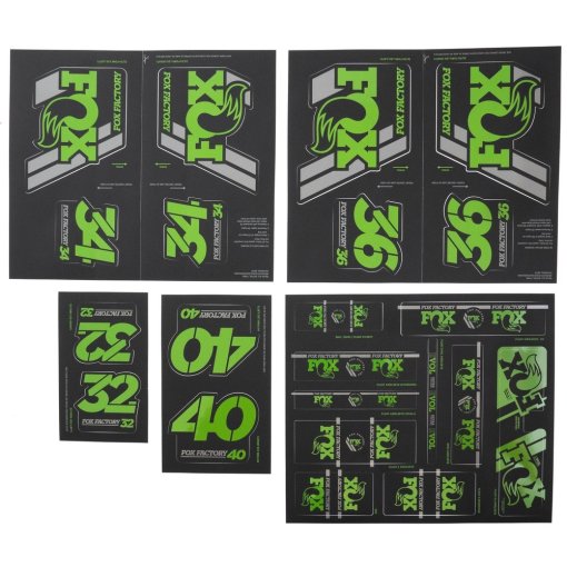 Produktbild von FOX Decal Kit 2019 AM Heritage für Federgabel und Dämpfer - green
