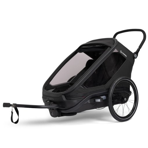 Productfoto van Hamax Outback Next Fietskar voor 2 Kinderen - Incl. dissel en buggywiel - zwart
