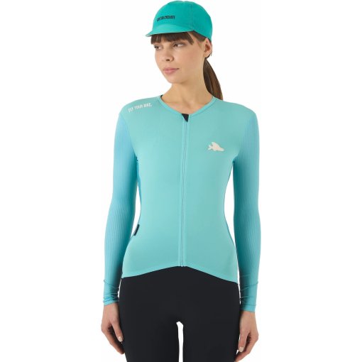 Foto de Café du Cycliste Maillot de Manga Larga Mujer - Roxane - riviera blue
