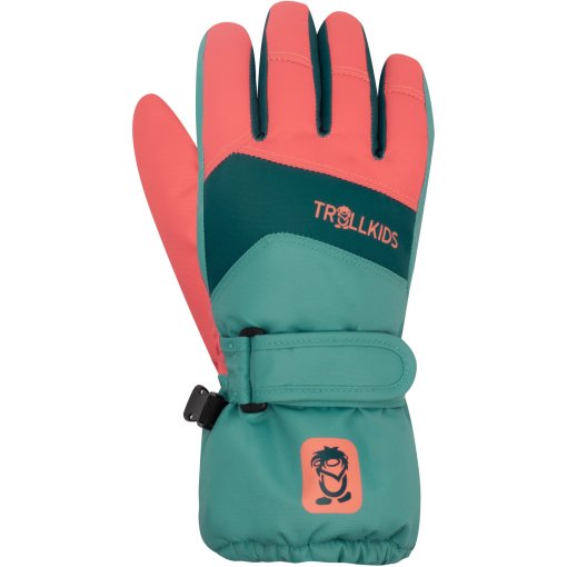 Foto de Trollkids Guantes Niño - Rauland - Dusty Teal/Coral Pink/Midnight Petrol