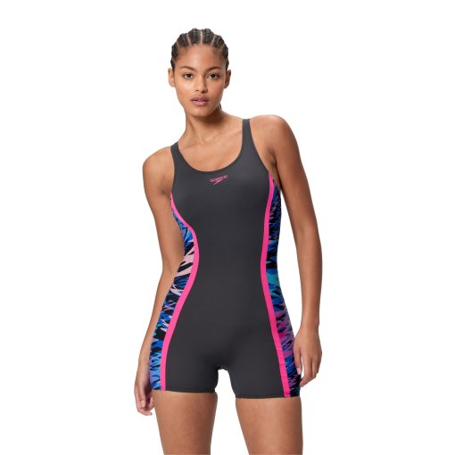 Picture of Speedo Hyperboom Splice Muscleback Legsuit Women - anthracite/margarita pink