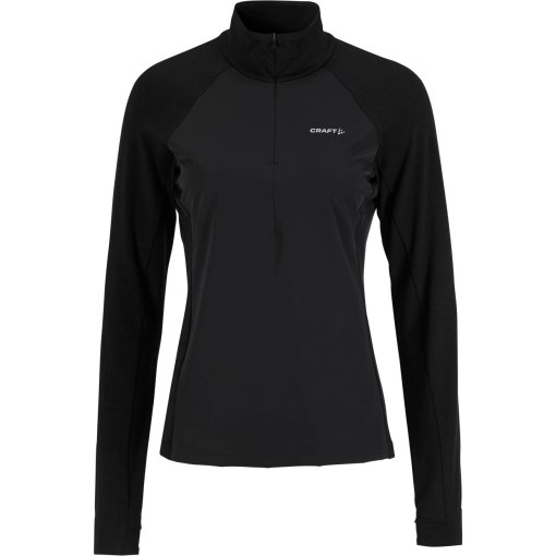 Picture of CRAFT Wool Wind Zip Longsleeve Women - Black