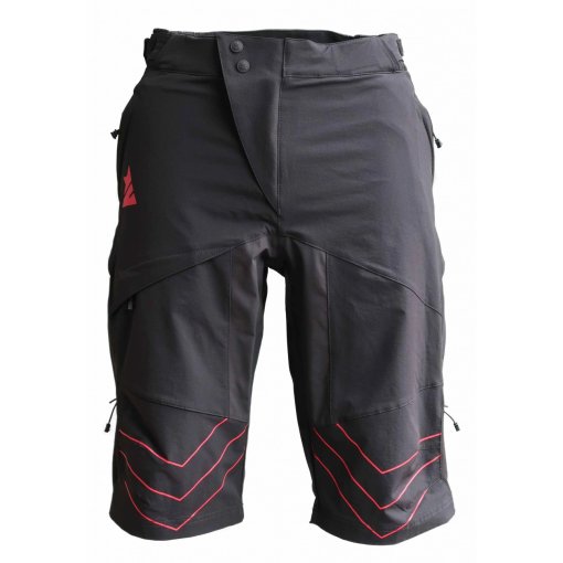 Zdjęcie: Zimtstern Bulletz Spodenki rowerowe MTB dla mężczyzn - Pirate Black/Jester Red