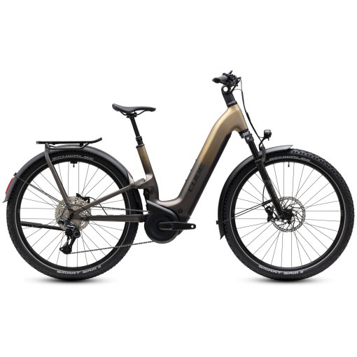 Billede af CUBE NURIDE HYBRID ONE11 HPC SLX 800 – Easy Entry – Carbon-e-bike – 2027 - goldenbrown / black
