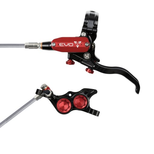 Foto de Hope Freno de disco Tech 4 EVO TR4 | Manguera de acero - negro/rojo - Palanca a la izquierda
