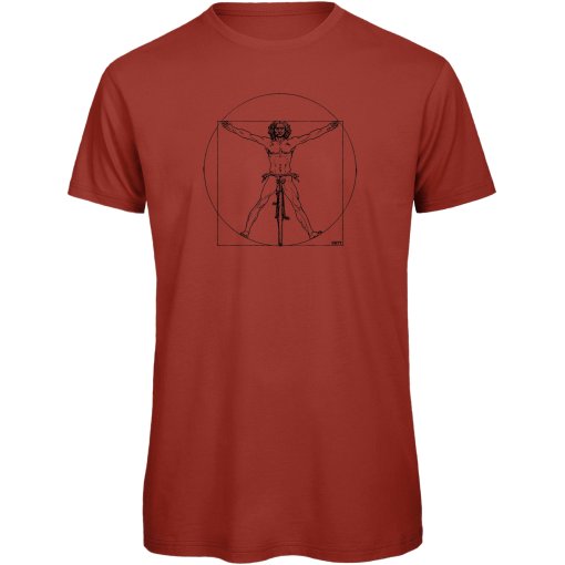 Photo produit de RTTshirts T-Shirt Cycliste Homme - DaVinci - brick red