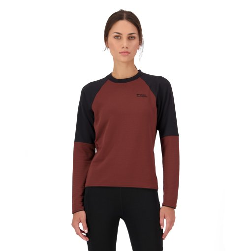 Photo produit de Mons Royale Quad Merino Pullover en polaire pour femmes - sable / black
