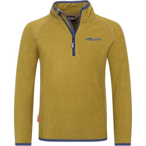 Productfoto van Trollkids Nordland Halve Rits Fleece Trui Kinderen - Spruce Green/Navy