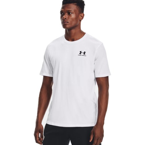 Foto de Under Armour Camiseta de Manga Corta Hombre - UA Sportstyle Left Chest - Blanco/Negro