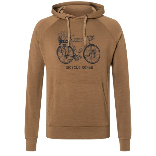 Foto de SUPER.NATURAL Sudadera con Capucha Hombre - Favourite Bicycle - Kangaroo/Blueberry