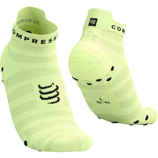 Produktbild von Compressport Pro Racing Kompressionssocken v4.0 Ultralight Run Low - shadow lime/black