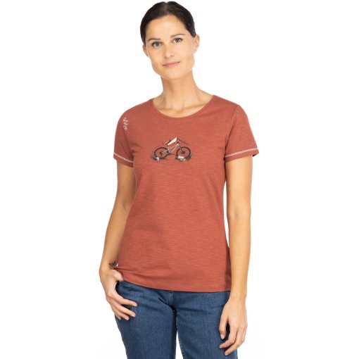 Foto de Chillaz Camiseta Mujer - Gandia Mountainbike Flowers - brick